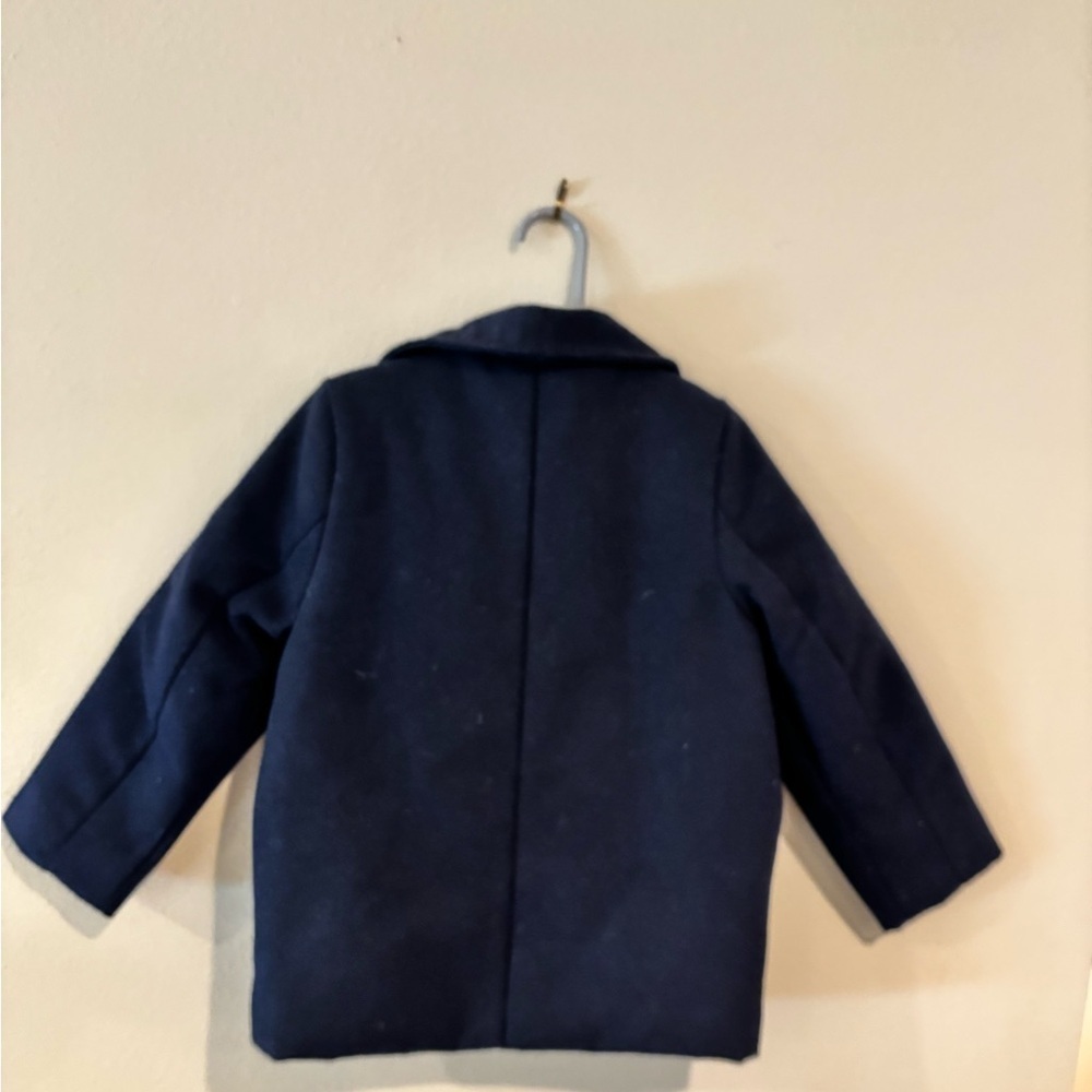 London Fog Kids Navy Pea Coat Size M 5/6 Double Breasted - Picture 6 of 8